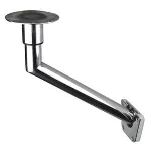 Table pedestal, removable side mount SS arm & base with alloy plate- no tabletop - Picture 1 of 2