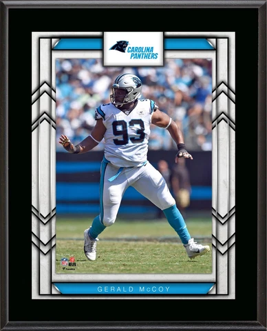 Gerald McCoy Carolina Panthers 10.5" x 13" Player Sublimated Plaque Cover