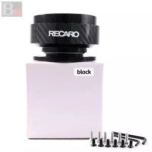 Black RECARO Carbon Fiber Steering Wheel Quick Release Hub Snap Off Boss Kit - Picture 1 of 4