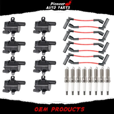 8X Ignition Coil+Wire+Plug Fit For Chevy Silverado GMC Sierra Yukon 4.8/5.3/6.0L Foto 1 de 4