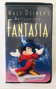 1991 Walt Disney's Masterpiece FANTASIA (VHS 1132) BLACK Shell Mickey Mouse Rare - Picture 1 of 6