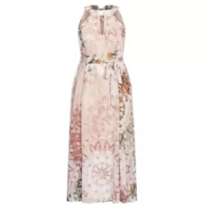 Maxi abito floreale City Chic donna Illusions scollo alto senza maniche taglia L/20 - Foto 1 di 11
