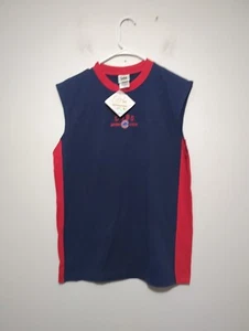VTG Lee Sports Cubs Youth Sleeveless Shirt Red Blue Embroidered Size XL 18-20 - Picture 1 of 7