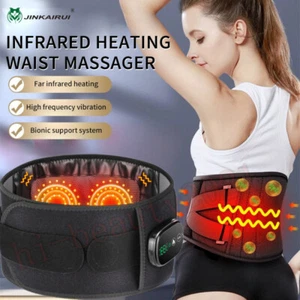 NEW Red Light Heating Back Belt Massage Braces Back Pain Relief for Waist Lumbar - Picture 1 of 22