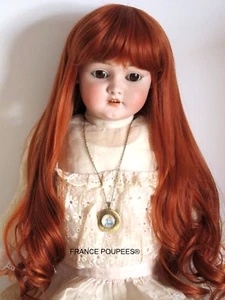 Zwillingsperücke® alte französische, deutsche Puppe aus dem 19. Jahrhundert - T42/44 cm (17") - Bild 1 von 4