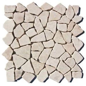 1 qm - M-003 - Bruchmosaik Badfliesen Naturstein-Fliesen Marmor-Mosaik - Bild 1 von 1