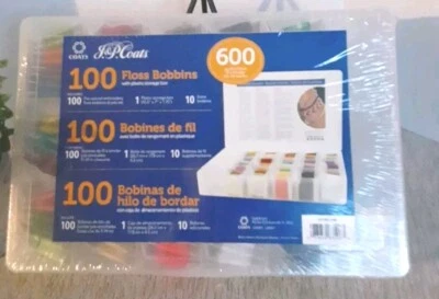 J.P. Coats Embroidery Floss Pre-wound Bobbins 600 Yards New Ships From USA  - Image 1 of 2