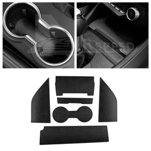 Car Interior Door Mat Gate Slot Pad Cup Holder Mats For Ford Mustang 2024-2025 - Picture 1 of 9