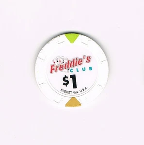 Freddie's Club Casino Chip One Dollar Everett, Washington - Picture 1 of 2