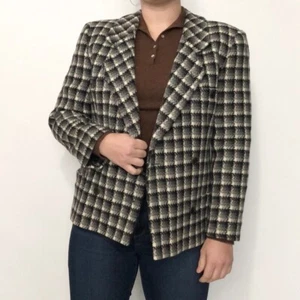 Blazer de lana negra gris para mujer Giorgio Armani 42 - Imagen 1 de 5