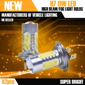 2x H7 11W COB Proyector LED Faro Niebla Bombillas Alta Potencia 6000K - Imagen 1 de 5