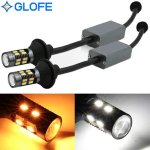 2X White/Amber 3157 Switchback LED Bulbs Turn Signal Light Daytime Running Light - Bild 1 von 10