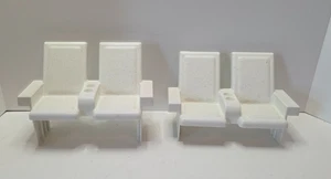 1995 Mattel Barbie Movie Theatre Chair Set of 2 White - Picture 1 of 3