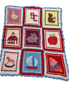 Vintage crochet baby blanket - Picture 1 of 6