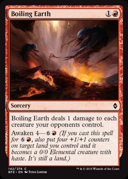 Boiling Earth -Foil Light Play MTG Battle for Zendikar - Image 1 of 1