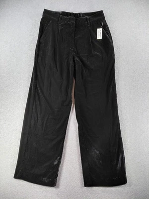 Pantalón para mujer Old Navy talla S Petite negro Taylor pierna ancha terciopelo tiro alto Foto 1 de 4