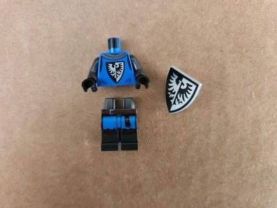LEGO Black Falcon Knight Blue Minifigure Torso, Legs & Shield Castle 10305 - New - Image 1 of 2