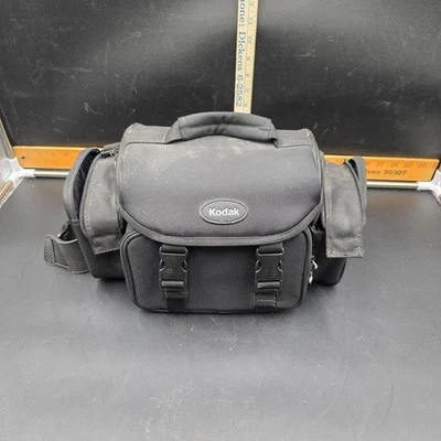 Estuche de transporte para cámara Kodak vintage usado bolsa de viaje de nailon negra Foto 1 de 4