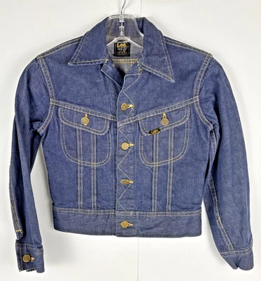 Chaqueta vaquera sanforizada vintage Lee Boys 109-JY talla 10 EE. UU. 100 % algodón años 60 Foto 1 de 4