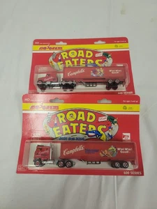2 Die Cast Majorette Campbell's Soup Dinosaur & Bears Road Eaters Semi Truck HO - Picture 1 of 6