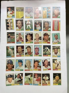 1961 Topps Baseball 36 Card Lot - HOF, Stars, More - Picture 1 of 16