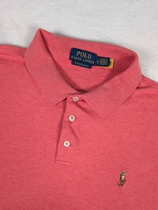 Polo Ralph Lauren Suave Polo Para Hombres Grande Personalizado Calce Ajustado Rosa Carne Poni - Imagen 1 de 7