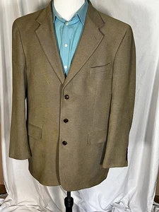 Nautica 100 % Baumwolle hellbraun/braun strukturiert Streifen Sport Mantel Jacke schwer 46 L - Bild 1 von 13