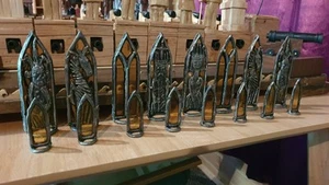Very large Vintage Gothic Style Stained Glass/Pewter Chess Set. - Picture 1 of 20