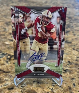 AJ DILLON 2020 Panini Chronicles Playoff Rookie Card RC AUTO #20 🦅  - Picture 1 of 2