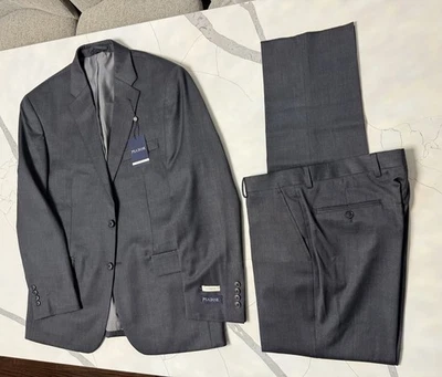 Jos. A. Bank 44S (36 W)  Dark Grey Wool Suit- Tailored Fit - Image 1 of 4