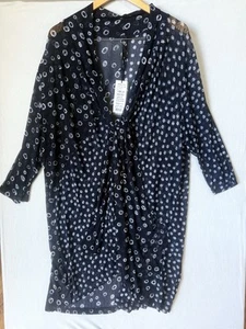 Taking Shape TS Spot The Dot Cardi Blue Bazaar Size XL New - Picture 1 of 4