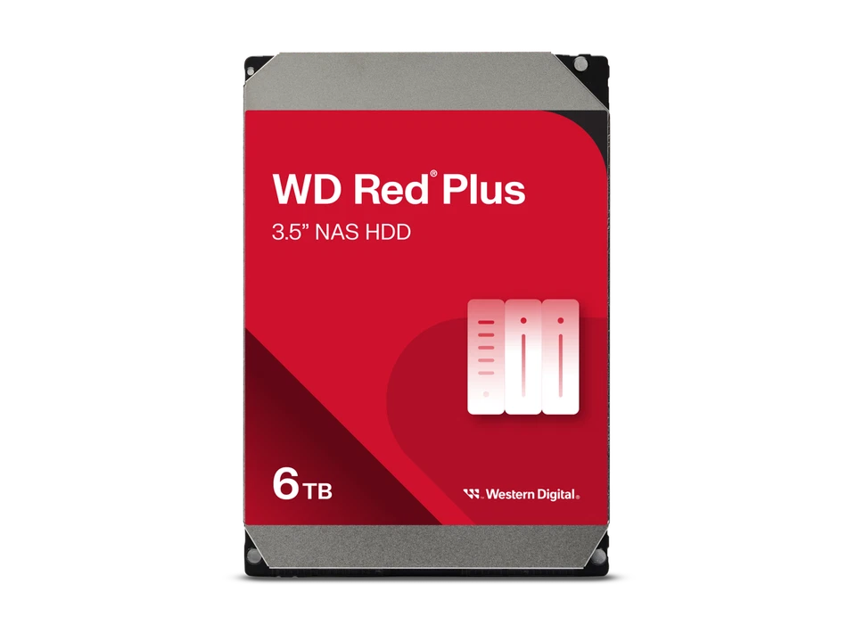 WD Red Plus WD60EFPX 6TB 5400 RPM 256MB Cache SATA 6.0Gb/s 3.5" Hard Drives - Image 1 of 4