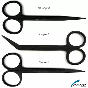 3 X Forbici Iris micro seghettate chirurgiche mediche 12 cm NATRA GERMANIA - Foto 1 di 11