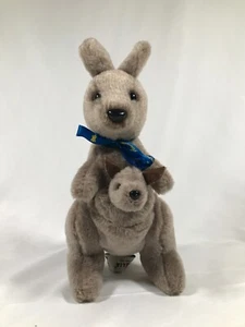 Peluche canguro grigio Australia con joey 12 pollici 100% poliestere - Foto 1 di 18