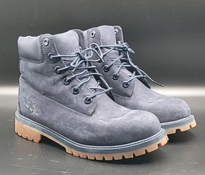Timberland 6 inch Premium Waterproof Navy Blue Size 5.5 Junior's Boots 2013 - Picture 1 of 19