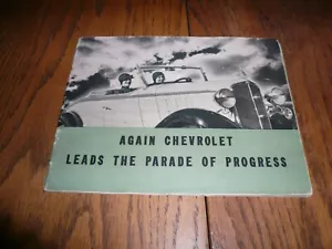 Chevrolet Parade of Excellence 1933 folleto de ventas - vintage - Imagen 1 de 9