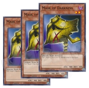Yugioh - Mask of Darkness x 3 - 1st Edition NM - Plus Free Holo Card - Picture 1 of 1