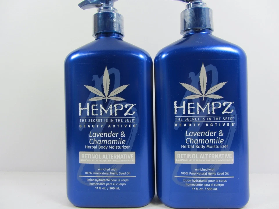 2 PACK HEMPZ LAVENDER & CHAMOMILE HERBAL BODY MOISTURIZER w/RETINOL ALTERNATIVE - Image 1 of 1