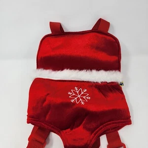 Build A Bear Red Snowflake Bear Carrier Holiday Christmas White 2011 - Picture 1 of 4