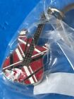 Guitar black and red Keychain Ring