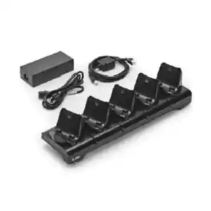 Base de acoplamiento Zebra ZQ3 5 ranuras con cables y suministro de CC - 12 meses de garantía - Imagen 1 de 1