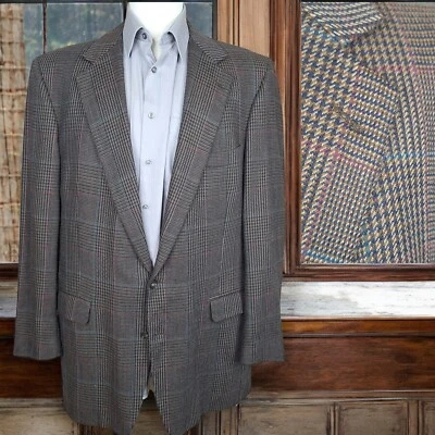 Christian Brooks Sport Coat Blazer Mens 44XL Multicolor Plaid Soft Tweed - Image 1 of 4