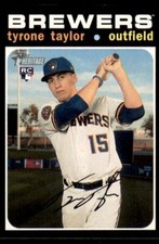 2020 Heritage High Number Base #603 Tyrone Taylor RC- Milwaukee Brewers