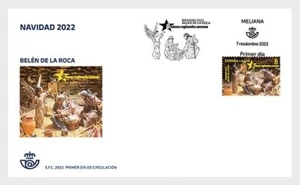 spain 2022 espagne Nativity Scene christmas Bethlehem La ROCA noel 1v FDC PJ - Picture 1 of 1