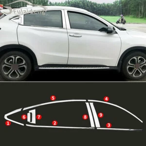 For Honda Vezel HR-V 16-18 Chrome Stainless Window Sills+Pillar Posts Cover Trim - Picture 1 of 5