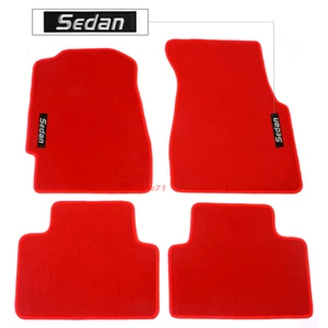 For 92-95 Honda Civic Red Floor Mat Carpets Nylon Front & Rear Non-slip w/ Sedan - Picture 1 of 6