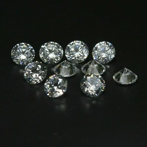 10 Pcs Loose CVD Lab-Grown Diamond 3.00 mm Round D to F - IF Certified Diamond - Imagen 1 de 6