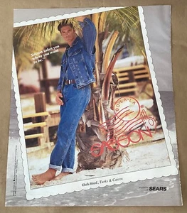 Anuncio impreso Sasson 1992 década de 1990 moda para hombre estilo arte modelo masculino vintage Club Med - Imagen 1 de 1