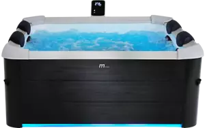 AQUALINE MSpa Oslo PLUS 4-6 Person Portable Hot Tub-13A Plug & Play, Carbon-Grey - Picture 1 of 6