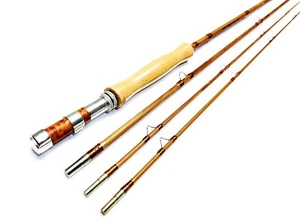 Handmade Classic Bamboo Fly Rod 8'6" ~ 7 wt / 3 ~ Section / Vintage Fishing Rods - Picture 1 of 23